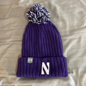 Purple northwestern beanie under armour